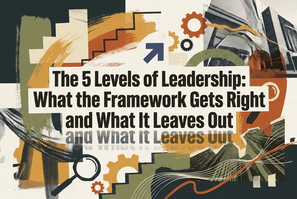 Professional header image for industry analysis: The 5 Levels of Leadership: What the Framework Gets Right...