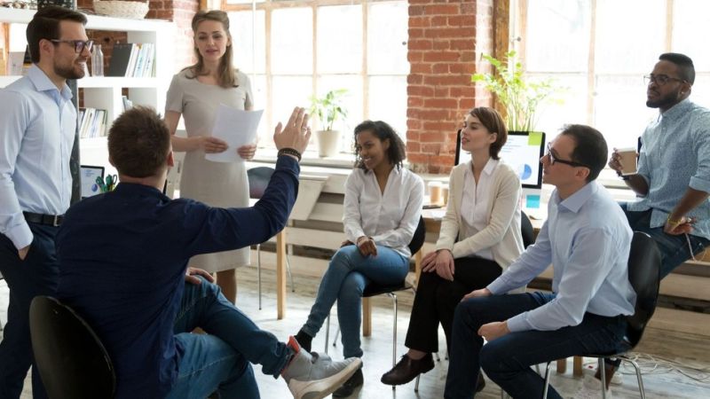 Group in a leadership circle