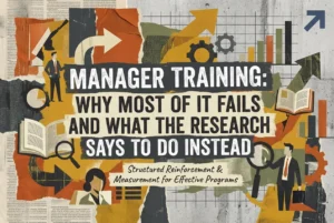 Professional header image for industry analysis: Manager Training: Why Most of It Fails and What the Resea...